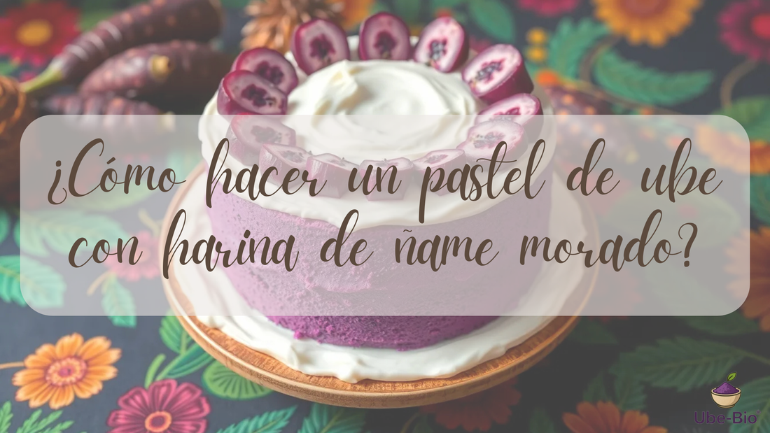 ¿Cómo hacer un pastel de ube con harina de ñame morado?