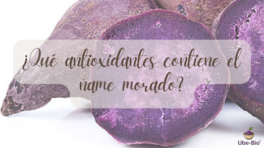 ¿Qué antioxidantes contiene el ñame morado?